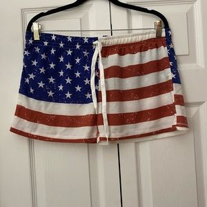 Jaclyn Intimates, Medium American Flag Shorts